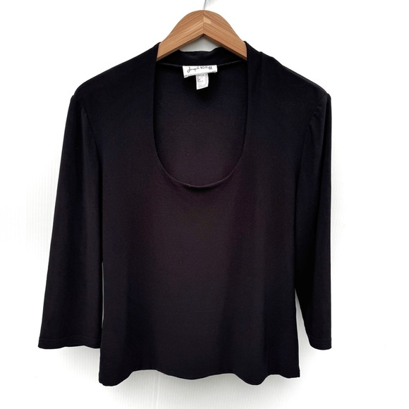 Joseph Ribkoff scoop neck size 12 Elegant Black Blouse - Picture 1 of 6